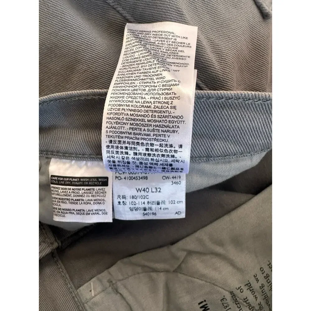 Levi's 514 Jeans Men's Size 40X32 Gray Straight Leg Fit Denim City Comfort NWT